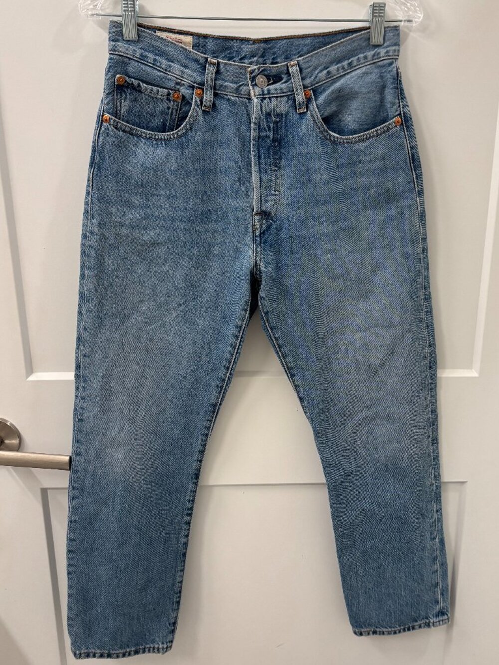 Levi’s 501 Original Straight Jeans Light Wash W27 L26 High Rise Button Fly